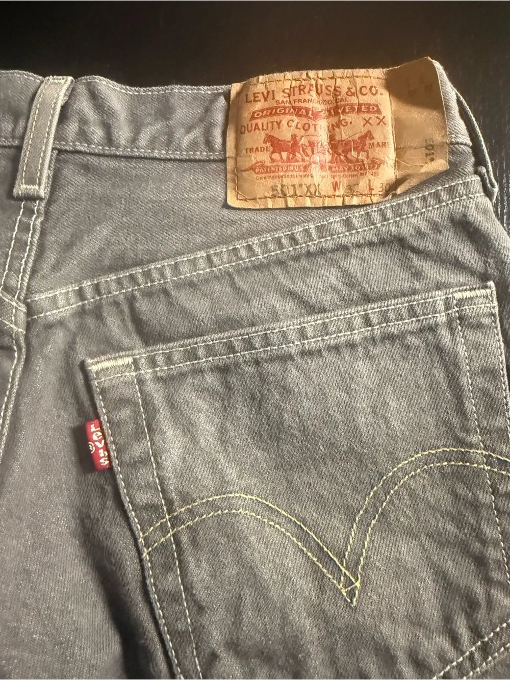 Levi's Men's 501 XX Vintage Wash Denim Straight Leg Jeans Regular Fit Button